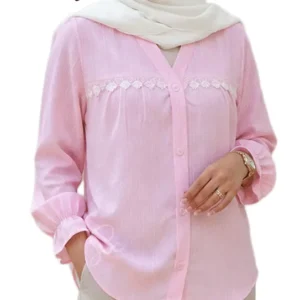 شومیز جلو باز دخترانه طرح لینا (رنگبندی)