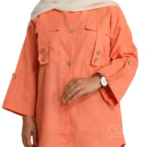 شومیز جلو باز طرح مهرا (رنگبندی)