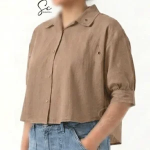 شومیز جلوباز دخترانه طرح زرین (رنگبندی)